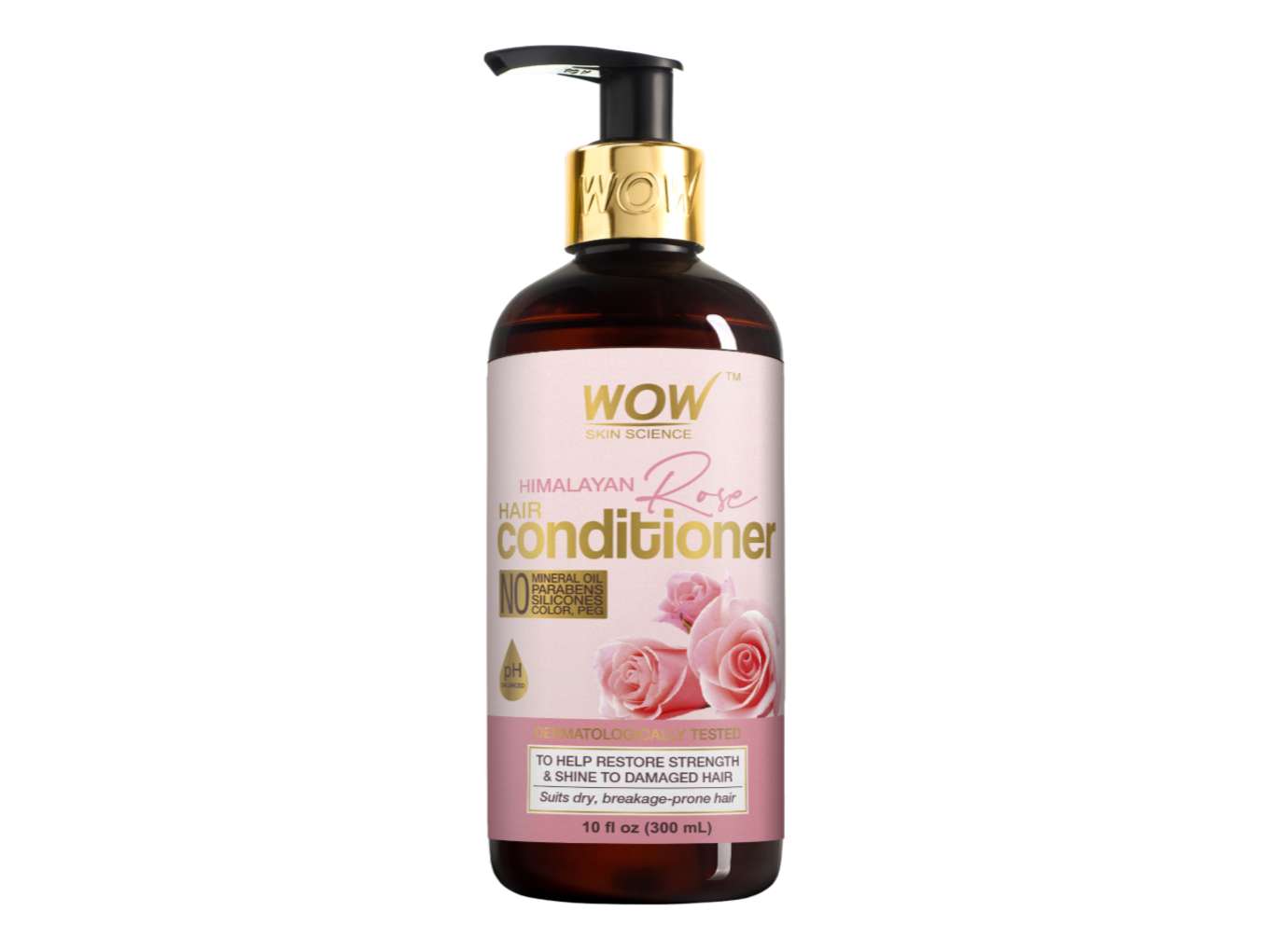 WOW  Himalayan Rose Conditioner with Rose Hydrosol, Coconut Oil, Almond Oil & Argan Oil - For Volumnising Hair, Anti Smelly Scalp - 300ml
