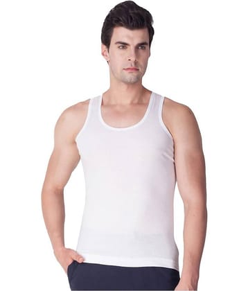 Galatea White Sleeveless Vests Single