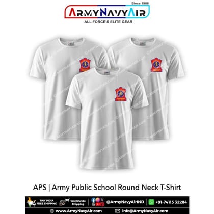 ArmyNavyAir APS Round Neck T-Shirt (Small) | Premium Cotton Blend | Casual & Institutional