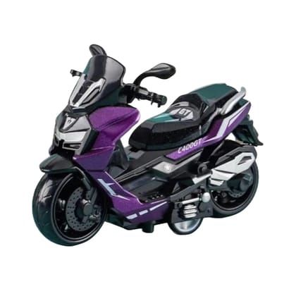 Pull Back Scooter Bike Toy for Boys and Girls, Die-Cast C400GT Scooty with Steering Handle Movement Random Color