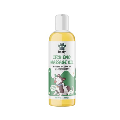 Bscly Itch End Massage Oil  Flaxseed Oil, Olive Oil & Lemongrass Oil, 100 ml