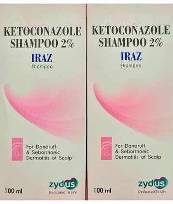 Iraz Anti-dandruff Shampoo , 100 ml, Pack of 2
