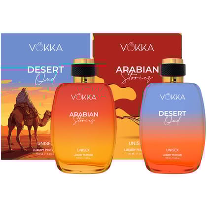 Vokka Desert Oud & Arabian Stories 200 ml | Pack of 2 x 100ml Each