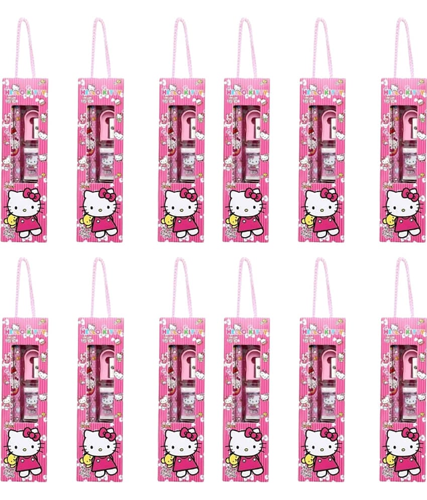 Kalra Magic 12pcs Stationery Set for Return Gifts Birthday Party for kids - Pencil, scale, eraser - Best Birthday Return Gifts for Kids in Bulk - Return gift for kids birthday Age 6-10 6-12 3 4 5 6 7 8 12