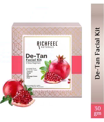 Richfeel De-Tan 1 Time Use Facial Kit For All Skin Type Fruit 30 ( Pack of 1 )