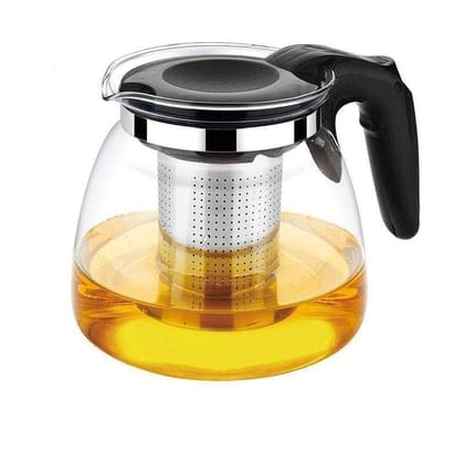 Glass teapot Kettle Teapot with Stainless Steel Infuser, Glass Teapot for Loose Leaf Tea, Blooming and Herbal Tea