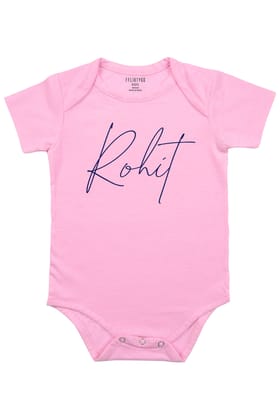Only Custom Name Baby Romper | Onesies-Baby Romper / 0-3 Months / Pink