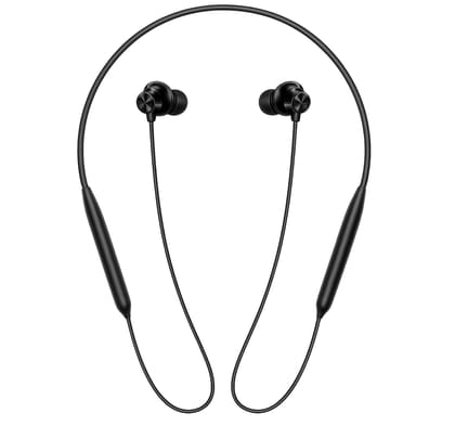 Original for OnePlus Bullets Wireless Z2 ANC Bluetooth Earphones | 45dB Hybrid Noise Cancellation | 12.4mm Dynamic Drivers | IP55 Water Resistant | 28H Battery | Fast Charging Neckband | Booming Black