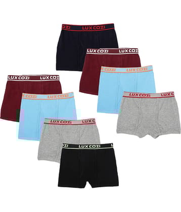 Lux Cozi Pack of 8 Boys Cotton Blend Trunks ( Multicolor )