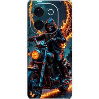 Yug Emporium Back Skin Wrap For IQOO Z9s Pro 5G Premium Quality Full Coverage (Ghost Rider) (Back Cover Multicolor)