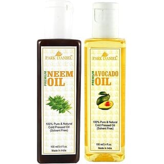 PARK DANIEL Organic Neem oil and Avocado oil - Natural &amp; Undiluted combo of 2 bottles of 100 ml (200ml) (200 ml)