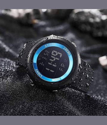 Renaissance Traders - Black PU Digital Men's Watch