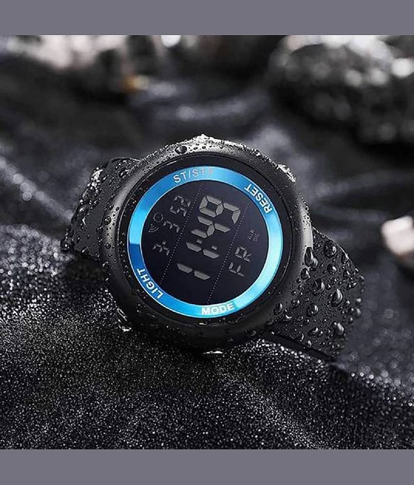 Renaissance Traders - Black PU Digital Men's Watch