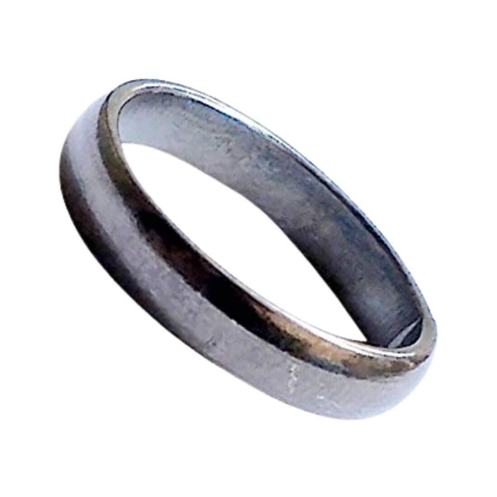 MAYAPURI Shani Dosh Nivaran Kale Ghode Ke Naal Ki Adjustable Grey Silver Ring for Men & Women (1 Piece) - Pooja Needs | Buy online on ZillyBuy