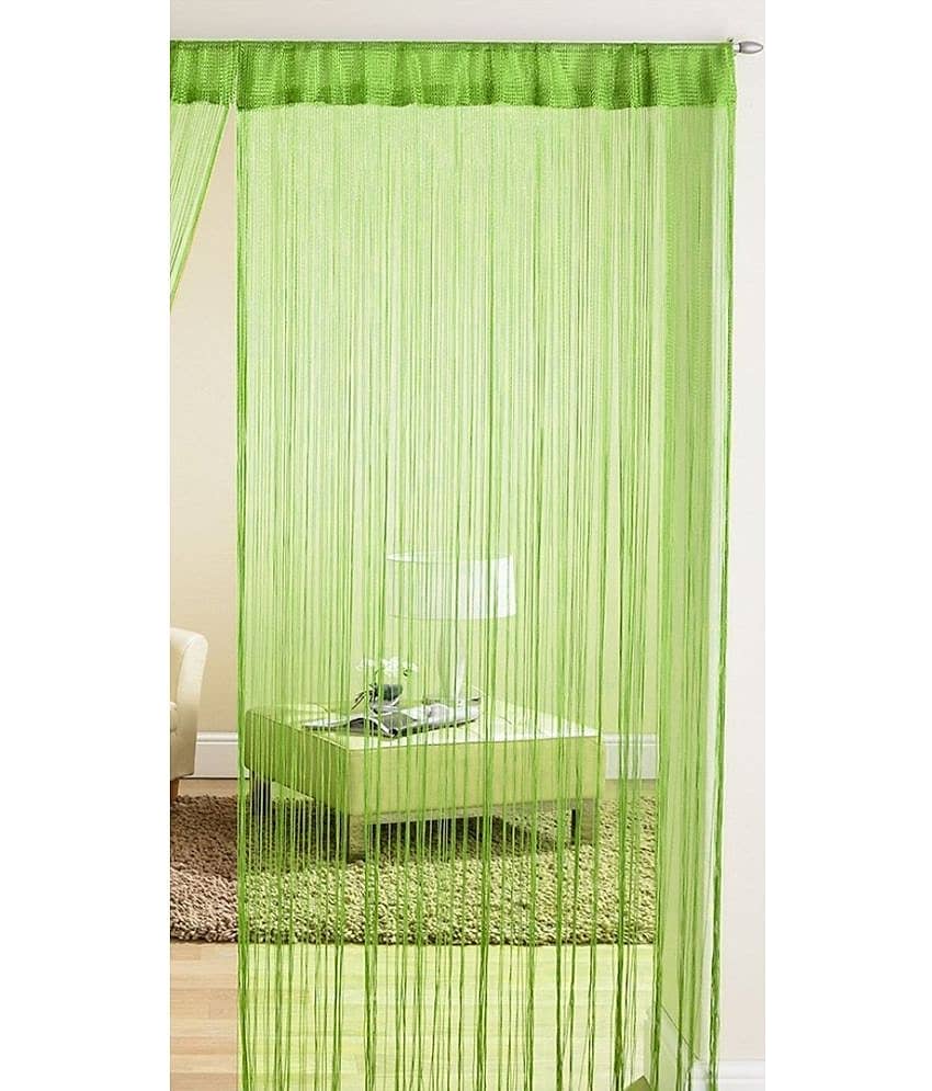 Homefab India Solid Semi-Transparent Rod Pocket Door Curtain 7ft (Pack of 1) - Purple