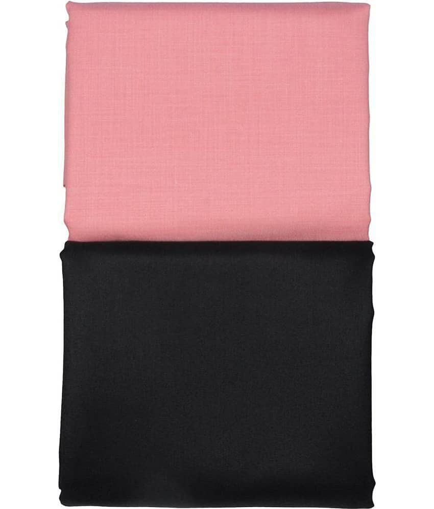 Gwalior Black Linen Unstitched Shirts & Trousers