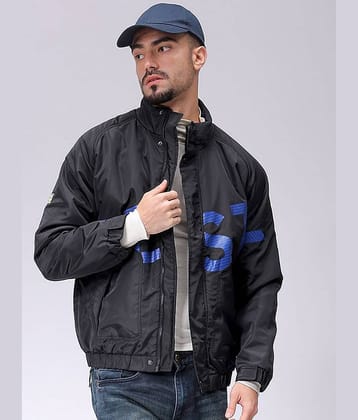 The Indian Garage Co. Polyester Men's Quilted & Bomber Jacket - Black ( Pack of 1 )