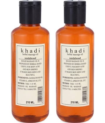 Khadi Sandalwood Massage Oil  (Twinpack) 210Ml With
