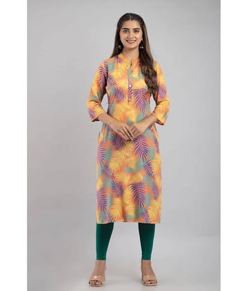 MAUKA - Multicolor Rayon Women's Straight Kurti ( Pack of 1 )