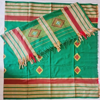 Green Rabha Mekhela Chador Green Rabha Mekhela Chador