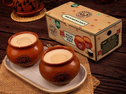 No Added Sugar Desi Malai Matka Kulfi (Pack of 2)