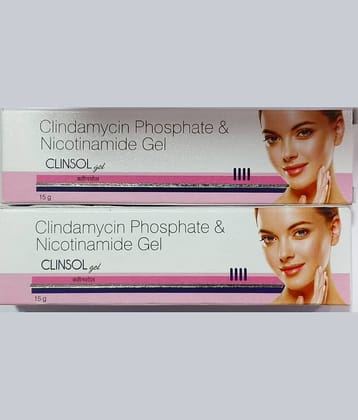 Clinsol Nicotinamide Gel 15 gm Each (Pack of 2)