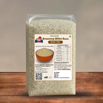 Roasted Browntop Millet Rava l Sama Rava l 500g. Roasted Browntop Millet Rava l Sama Rava l 500g.