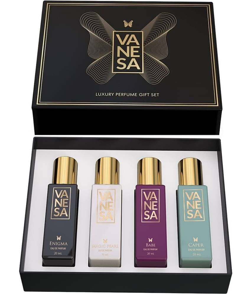 Vanesa Luxury Gift Set for Women - Engima , Magic Pearl , Babe , Caper EDP (20ML EACH)