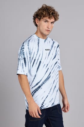 Skystrike | Indigo Ripple-Dye Relaxed Fit T-Shirt-S
