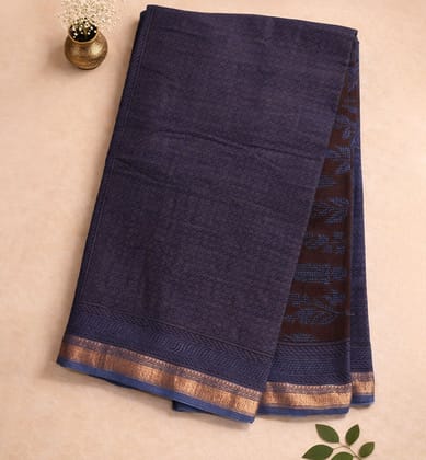 Bagh Print Maheshwari Cotton-Silk Saree – Hand Block Printed