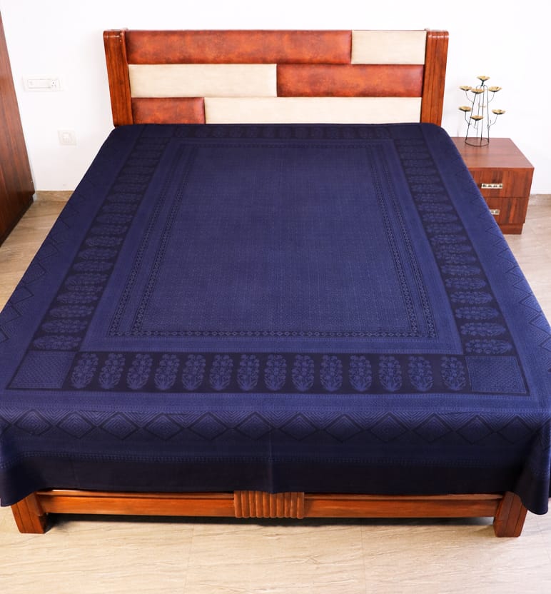 Hand Block Printed Bagh Cotton Double Bed Sheet
