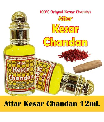 INDRA SUGANDH BHANDAR - Kesar Chandan Mysore Very Long Lasting Attar For Men & Women 12ml Pack Of 1