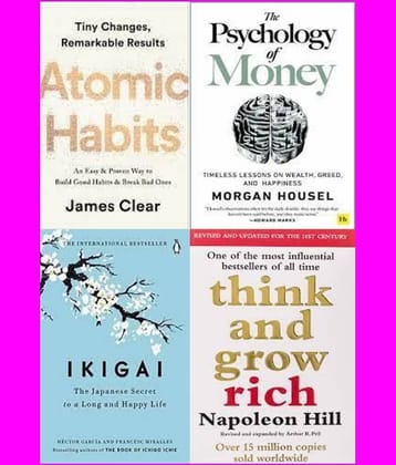 Atomic Habits + The Psychology of Money + Ikigai + Think and Grow Rich