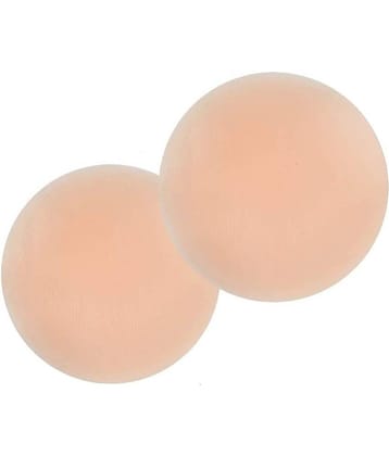 Nipple Covers Reusable Comfortable & Natural Invisible Adhesive Silicone Pasties for Women, Round (Pink)
