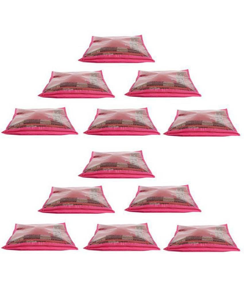 Bulbul Pink Saree Covers - 12 Pcs