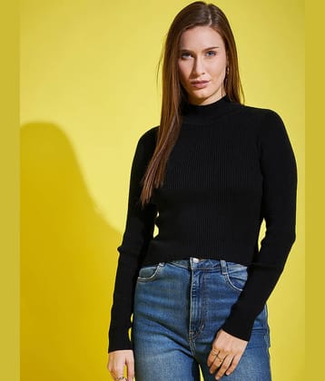 98 Degree North Cotton High Neck Women's Pullovers - Black (Pack of 1)