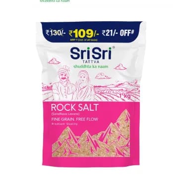 Rock Salt (Saindhava Lavana) - Fine Grain, Free Flow, Premium Quality