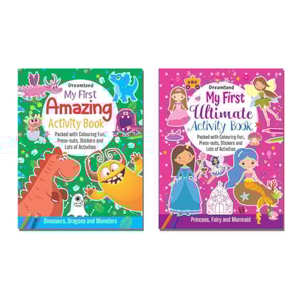 My First Amazing and Ultimate Book Pack- A Set of 2 Books for Kids Age 4 -7 Years| Dinosaurs, Dragons and Monsters | Princess, Fairy and Mermaid [Paperback] Dreamland Publications