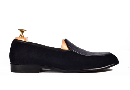 ARNO | Blue Suede with Precious Leathers (SALE)-UK 9