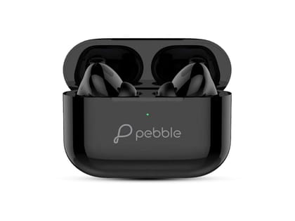 Pebble Echo Buds Power full Sound, Passive Noise Cancellation Auto Pairing, Type-C Charging, Handsfree Call - Black