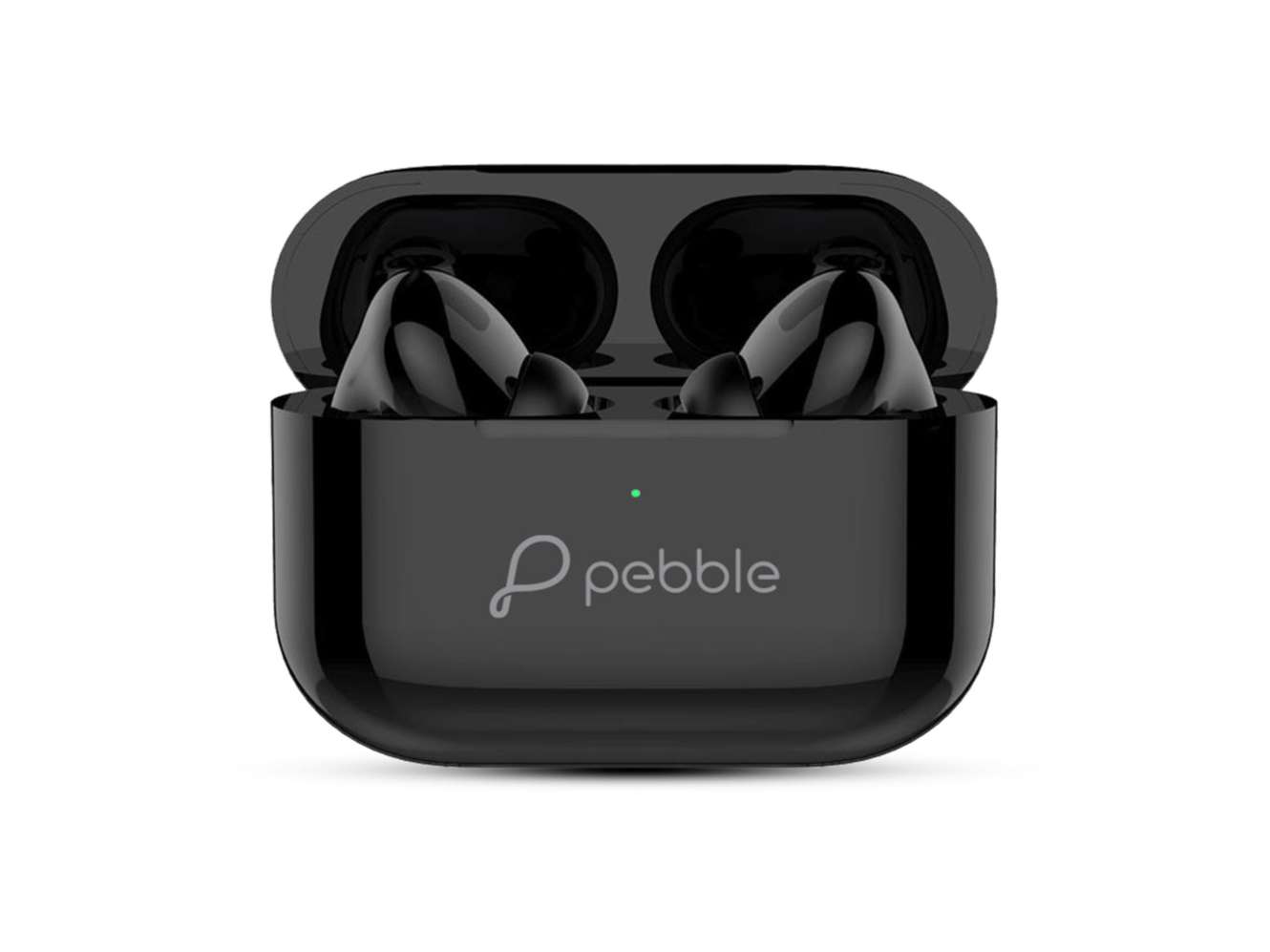 Pebble Echo Buds Power full Sound, Passive Noise Cancellation Auto Pairing, Type-C Charging, Handsfree Call - Black