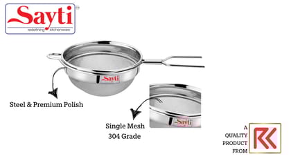 RK Sayti Stainless Steel Round Strainer, 304 Grade Single Mesh, Premium Polish, Small, Pack of 2 RK Sayti Stainless Steel Round Strainer, 304 Grade Single Mesh, Premium Polish, Small, Pack of 2