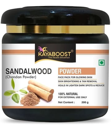 KAYABOOST Organic Sandalwood Powder (Chandan powder) for Face Pack & Skin Care (200 g)