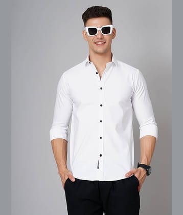 Paul Street - White 100% Cotton Slim Fit Men's Casual Shirt ( Pack of 1 )