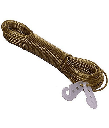(Pack Of 1) PVC Coated Steel 20 Mtr Anti-Rust Wire Rope for Drying Cloths Outside Balcony, Home Terrace, Home Garden etc.