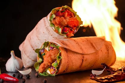 Korean Fried Chicken Wrap.