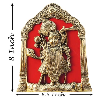 Aluminium Showpiece Wall Hanging Shreenath Statue (ASMAS433 G)