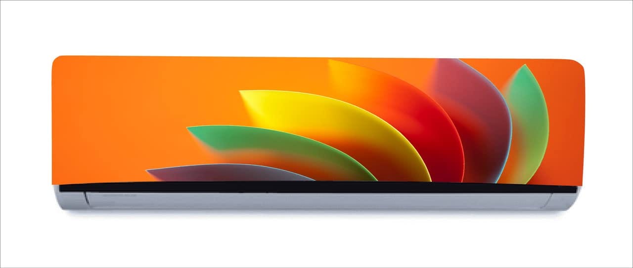 DreamKraft Decorative Abstract 3D Design AC Sticker (Multicolor PVC Vinyl, 30cm X 91cm)