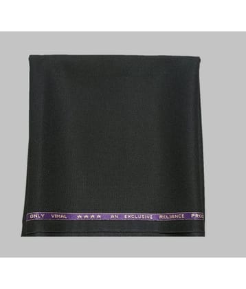 ONLY VIMAL - Black Polyester Blend Men's Unstitched Pant Piece ( Pack of 1 )