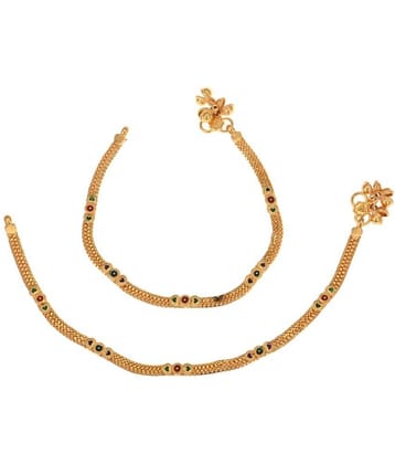 AanyaCentric - Gold Anklets ( Pack of 1 )